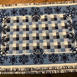 NEW with Tag Christmas Snowflake Woven Placemats  Set of 4  Vintage